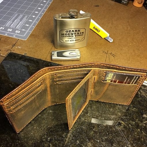 Handmade Leather Tri-Fold Wallet