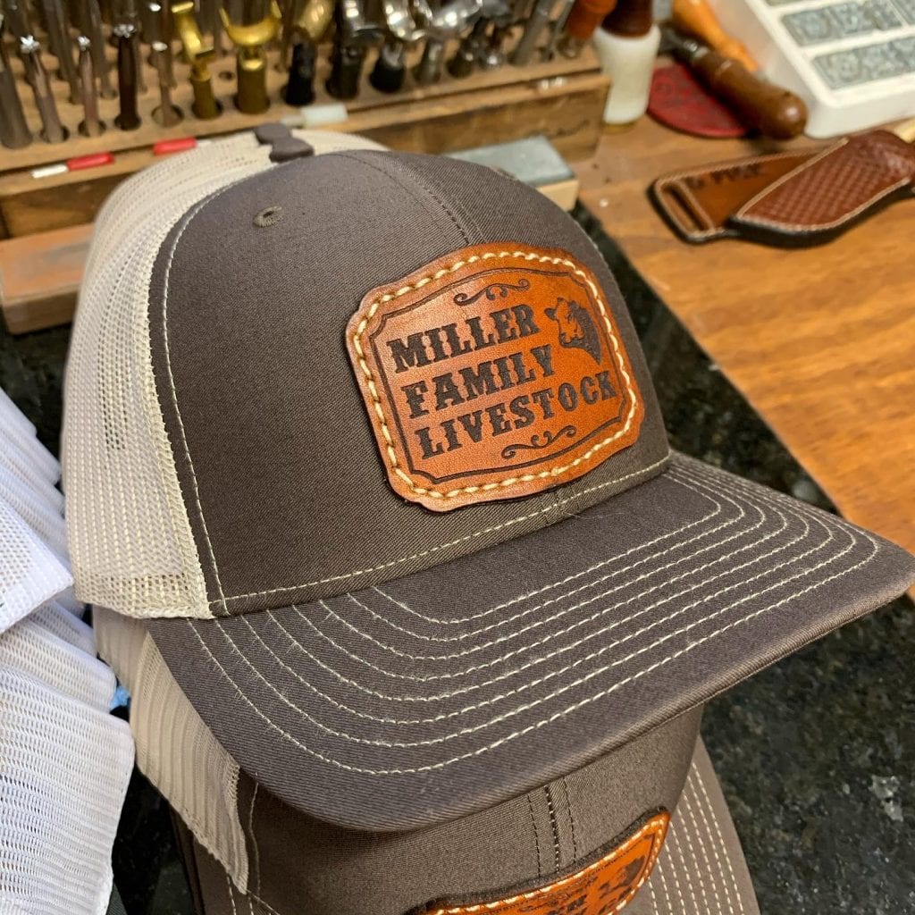 Leather Patch Hat - Ozark Mountain Leather Works